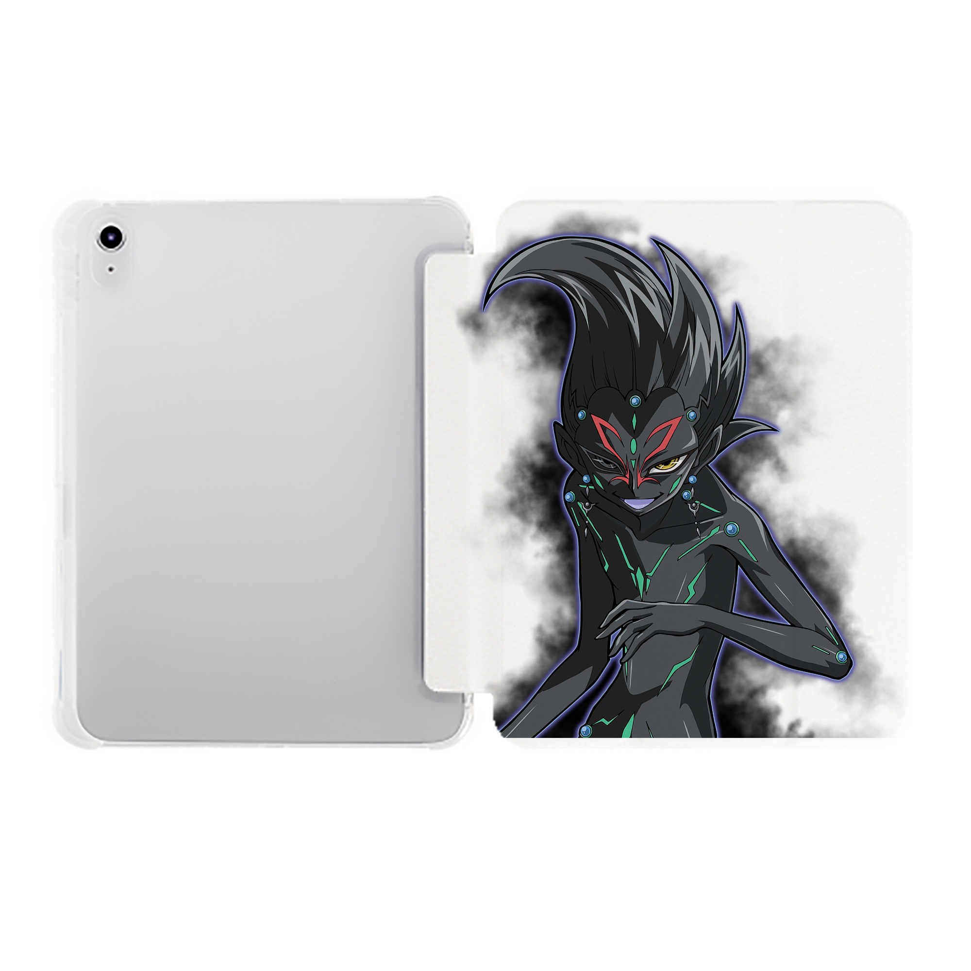 （画像用） 遊☆戯☆王 Yu-Gi-Oh! IPad ケース ペン収納付き 三つ折りスタンド PUレザー×シリコン 対応機種9.5/10.5/10.9インチ